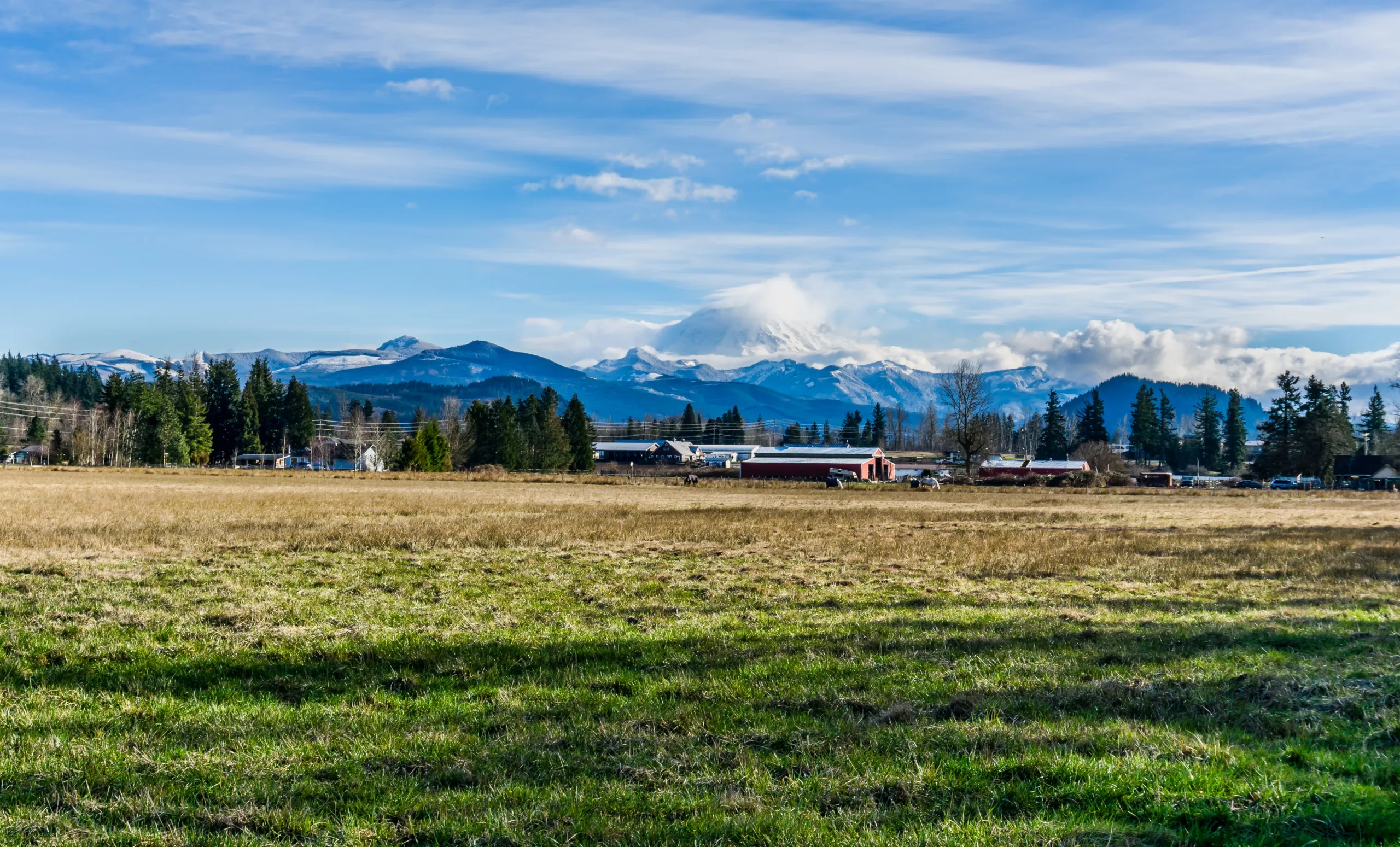 chilliwack british columbia field and mountains scenery 