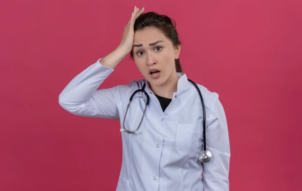 Lonsdale Weight Loss nutritionist troubleshooting and looking confused. 