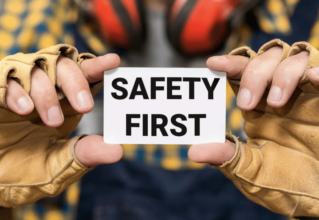 creatine safety note held on a car by someone wearing gloves